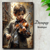 Prodigy's Melody  Violist Decoupage Tissuepapier