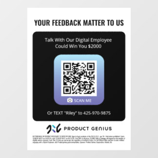 Product Genius - Window Cling - Sweepstakes Raamsticker