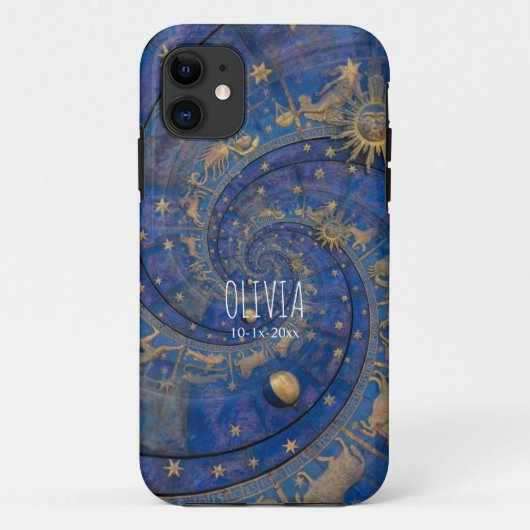 Product: Gepersonaliseerde Hemel Zodiac Spiraal Case-Mate iPhone Case (Achterkant)