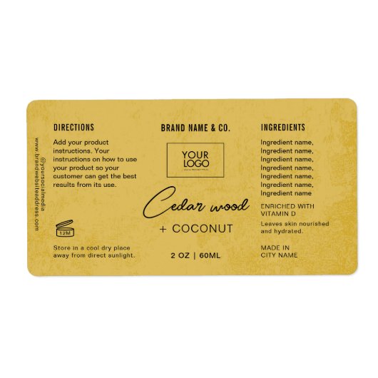 Product  Golden Rustic Label (Voorkant)
