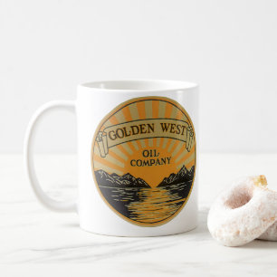 Product Label Art, Golden West Oil Company Koffiemok