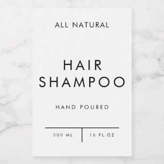 product label organisatie opslag - HAIR SHAMPOO Voedselcontainer Etiket