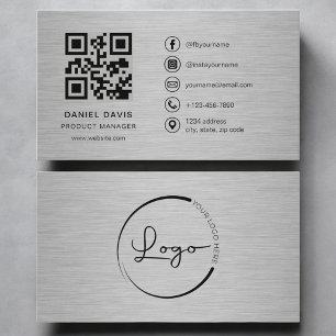 Product Manager Metaal QR Code Visitekaartje