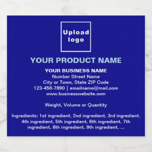 Product Minimale Informatie over Blauw Likeurfles Etiket