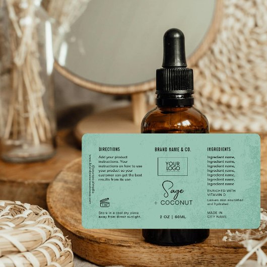 Product  Sage Green Rustic Label
