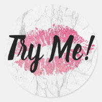 Product Tester Probeer me Roze Lips White Marmer