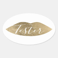 Product Tester-voorbeeld Probeer mij moderne goude