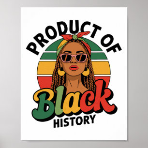 Product Van Zwarte Geschiedenis Trots Afro Melanin Poster