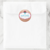 PRODUCT VERPAKKING LABEL schattig cupcake roos gou (Tas)