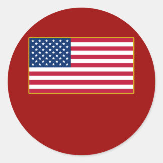 producten onder Amerikaanse vlag Ronde Sticker