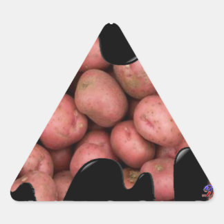 PRODUCTEN VAN RODE AARDAPPELEN DRIEHOEK STICKER