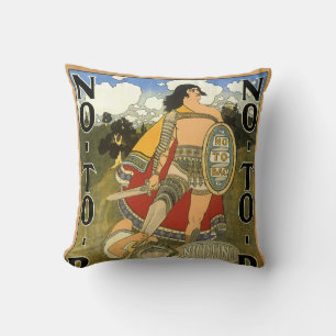  productetiket Art, No to Bac, stop met roken Kussen