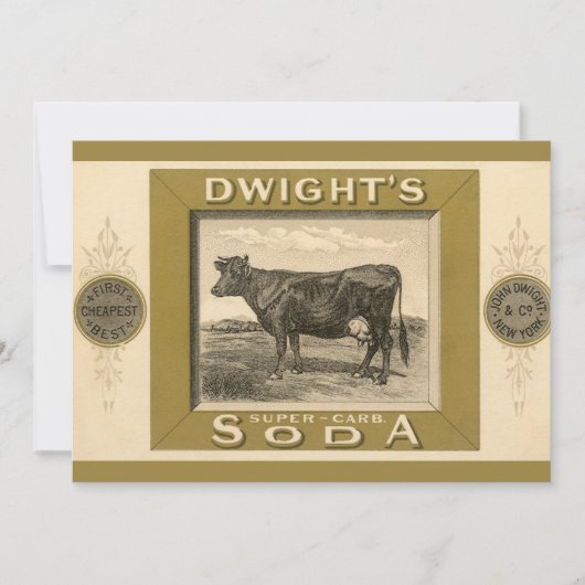  productetiket, gebicarboneerde soda van Dwight (Voorkant)
