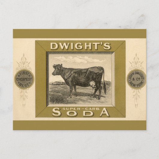  productetiket, gebicarboneerde soda van Dwight Briefkaart (Voorkant)