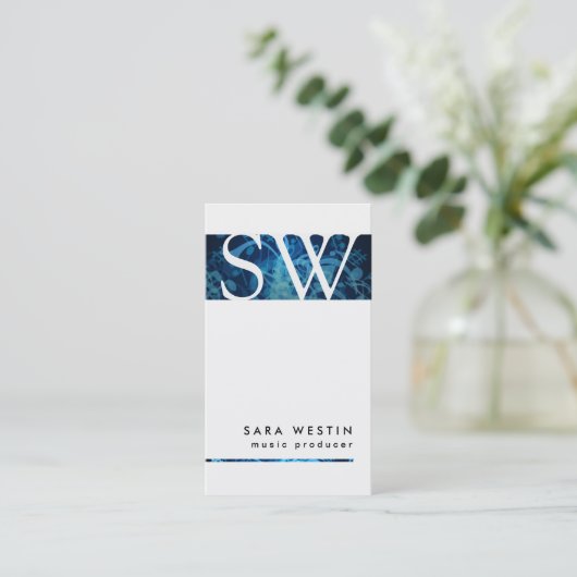 Producteur de musique Carte de visite de monogramm (Debout devant)
