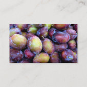 Producteur de prunes cartes de visite (Dos)