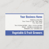 Producteurs de légumes et de fruits Carte de visit (Devant)