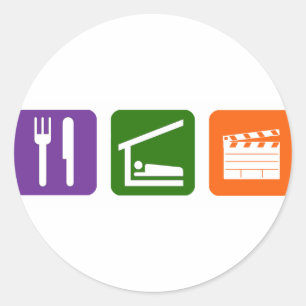 Productie van Eat Sleep Film Ronde Sticker
