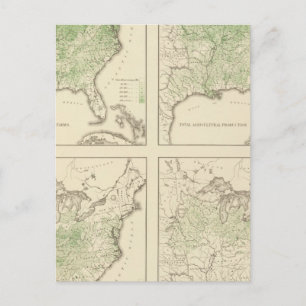 Productie van Korn en Dairy, Amerikaanse lithograa Briefkaart
