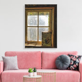 productiebord in marktvenster canvas afdruk (Insitu (Woonkamer))