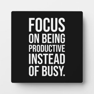 Productief versus Bezig - Motivering voor robuust  Fotoplaat