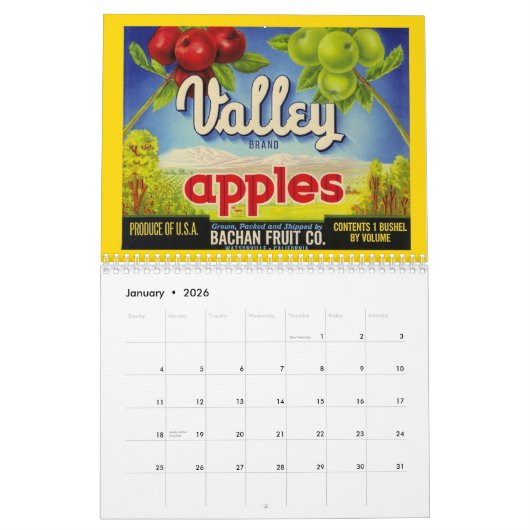 productielabels wandkalender kalender (Jan 2026)