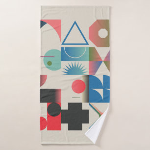 Productieve ontwerpillustraties van bizarre comp badhanddoek