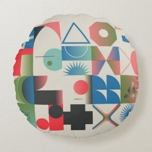 Productieve ontwerpillustraties van bizarre comp rond kussen