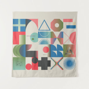 Productieve ontwerpillustraties van bizarre comp wandkleed