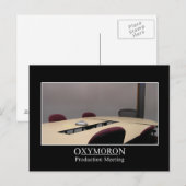 Productieve vergadering is een oxymoron briefkaart (Voorkant / Achterkant)