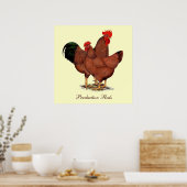 Production Red Chickens Poster (Keuken)