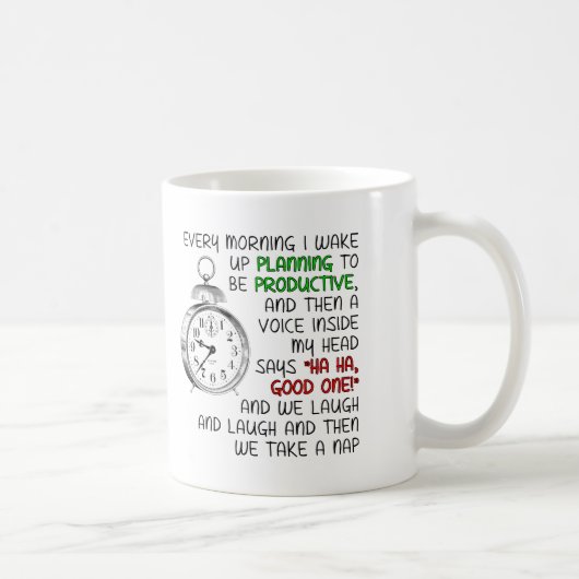 Productivité Nap Drôle Mug (Droite)
