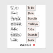 Productivity Bullet Journal-Stickers | roze Sticker (Vel)