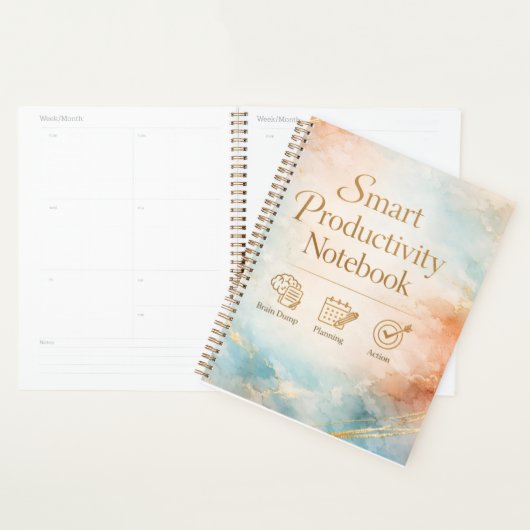 Productivity Notebook Planning & Action Journal (Devant avec enveloppe)