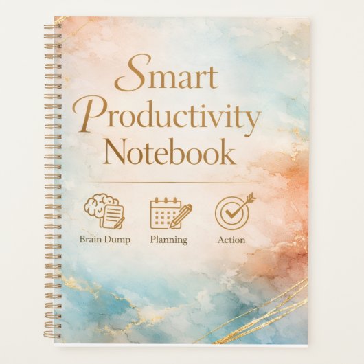 Productivity Notebook Planning & Action Journal  (Devant)