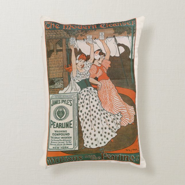  productlabel Art Pearline Modern Cleanser Accent Kussen (Voorkant(Verticaal))