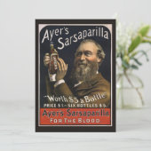 productlabel, Ayer's Sarsaparilla-Drink (Staand voorkant)