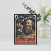 productlabel, Ayer's Sarsaparilla-Drink Briefkaart (Staand voorkant)