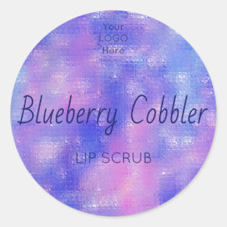 Productlabel holografische lip-scrub ronde sticker
