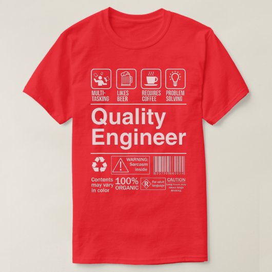 Productlabel Kwaliteitstechnicus T-shirt (Design voorkant)