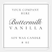 Productlabel Minimale jar branding box sticker (Voorkant)