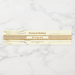 Productlabel Moderne goudfolie Waterfles Etiket