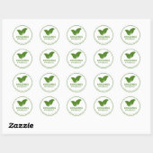 Productlabel Organic Green Round Uw website Ronde Sticker (Vel)