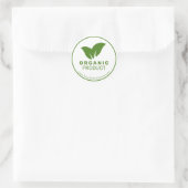 Productlabel Organic Green Round Uw website Ronde Sticker (Tas)