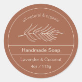 Productlabel Terracotta Logo Ronde Sticker (Voorkant)