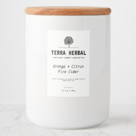 Productlabel voor  landbouwers voedselcontainer etiket