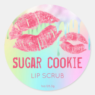 Productlabel voor pasta Shimmer Lip Scrub Ronde Sticker