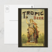 productlabelkunst, Tropische bier Gladiator Briefkaart (Voorkant / Achterkant)