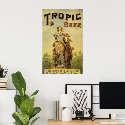 productlabelkunst, Tropische bier Gladiator Poster (Thuiskantoor)