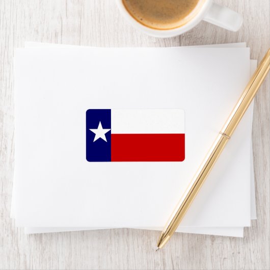Productlabels Texas Lone Star Flag State Design Etiket (Insitu)